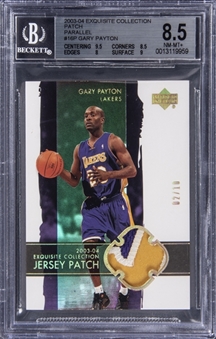 2003-04 UD "Exquisite Collection" Patch Parallel #16P Gary Payton Patch Card (#02/10) - BGS NM-MT+ 8.5